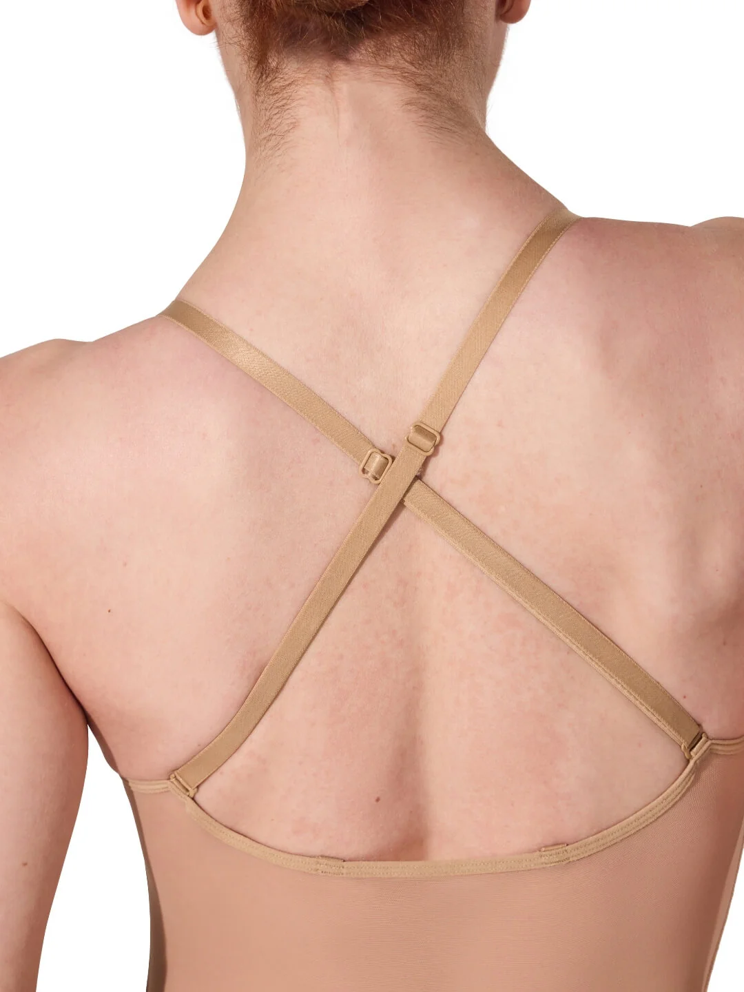 Plunge Neck Mesh Midriff Leotard - Image 30