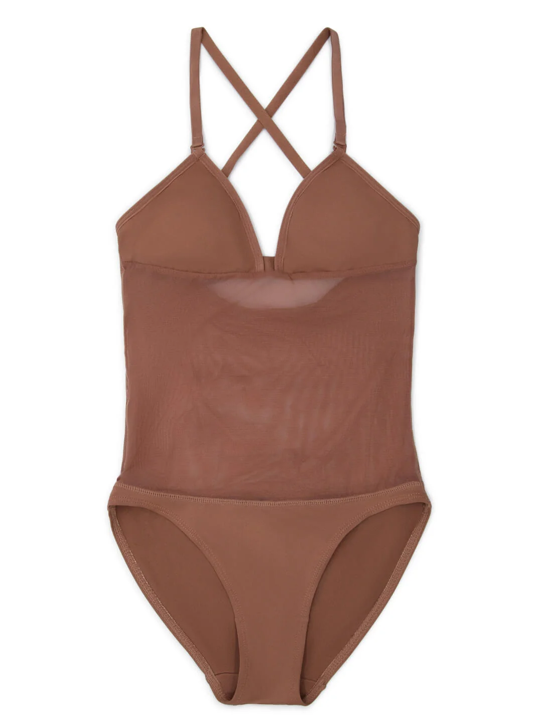Plunge Neck Mesh Midriff Leotard - Girls - Image 14