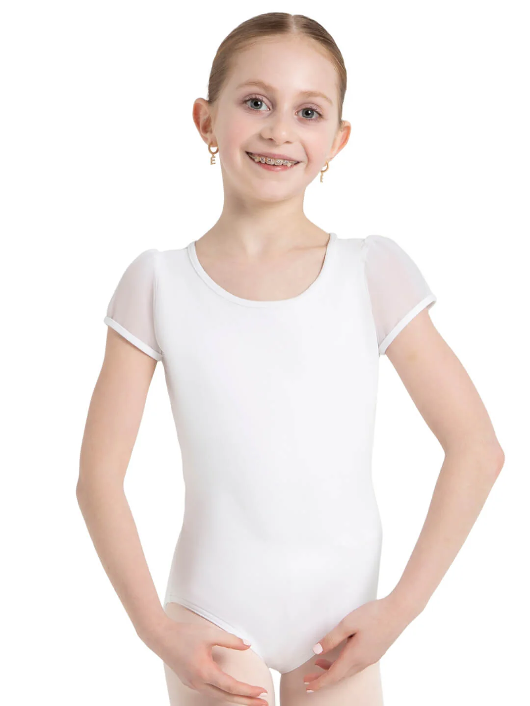 Puff Sleeve Keyhole Back Leotard - Girls - Image 40