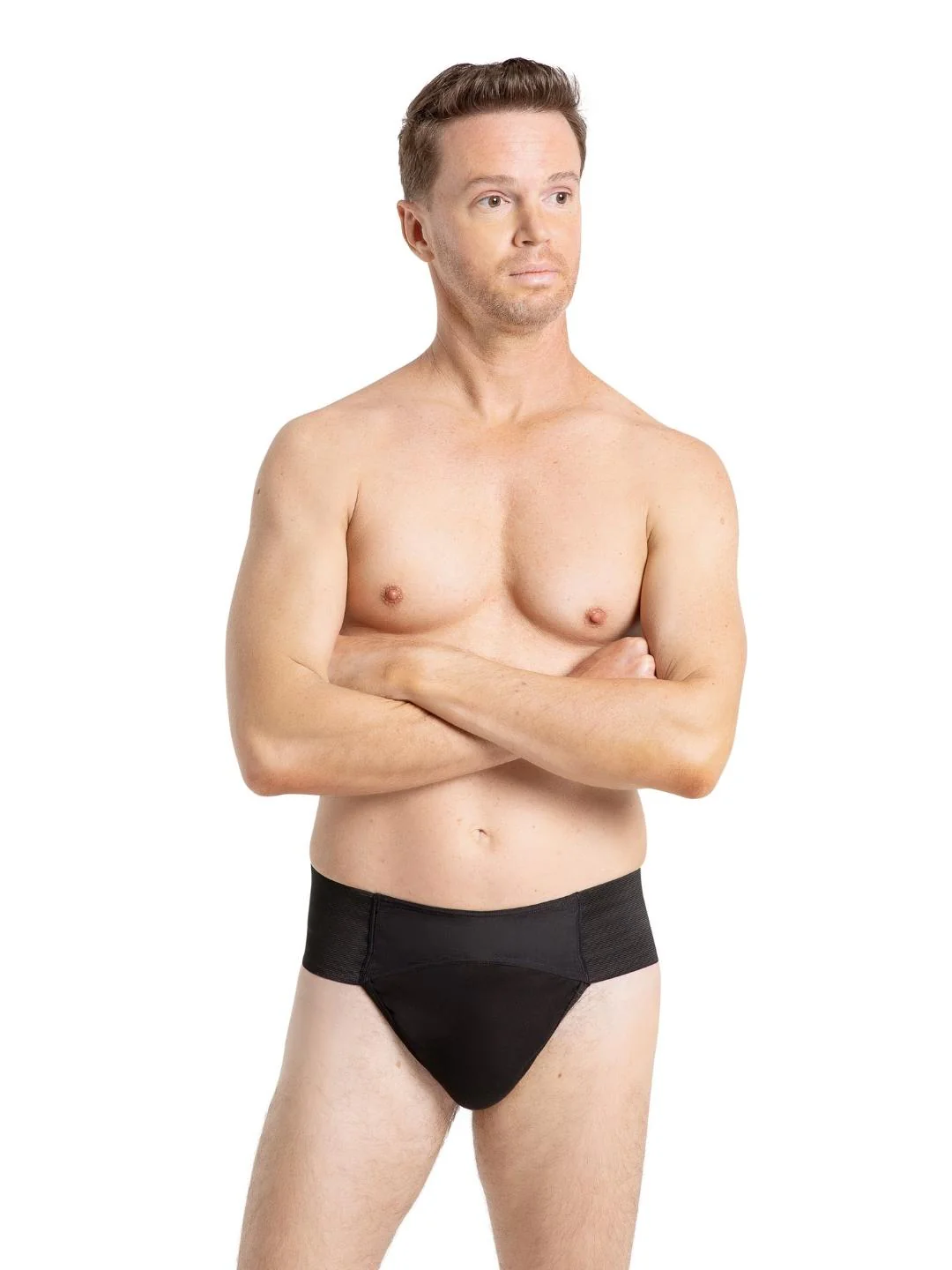 Quilted Cotton Panel Thong Dance Belt - Image 3