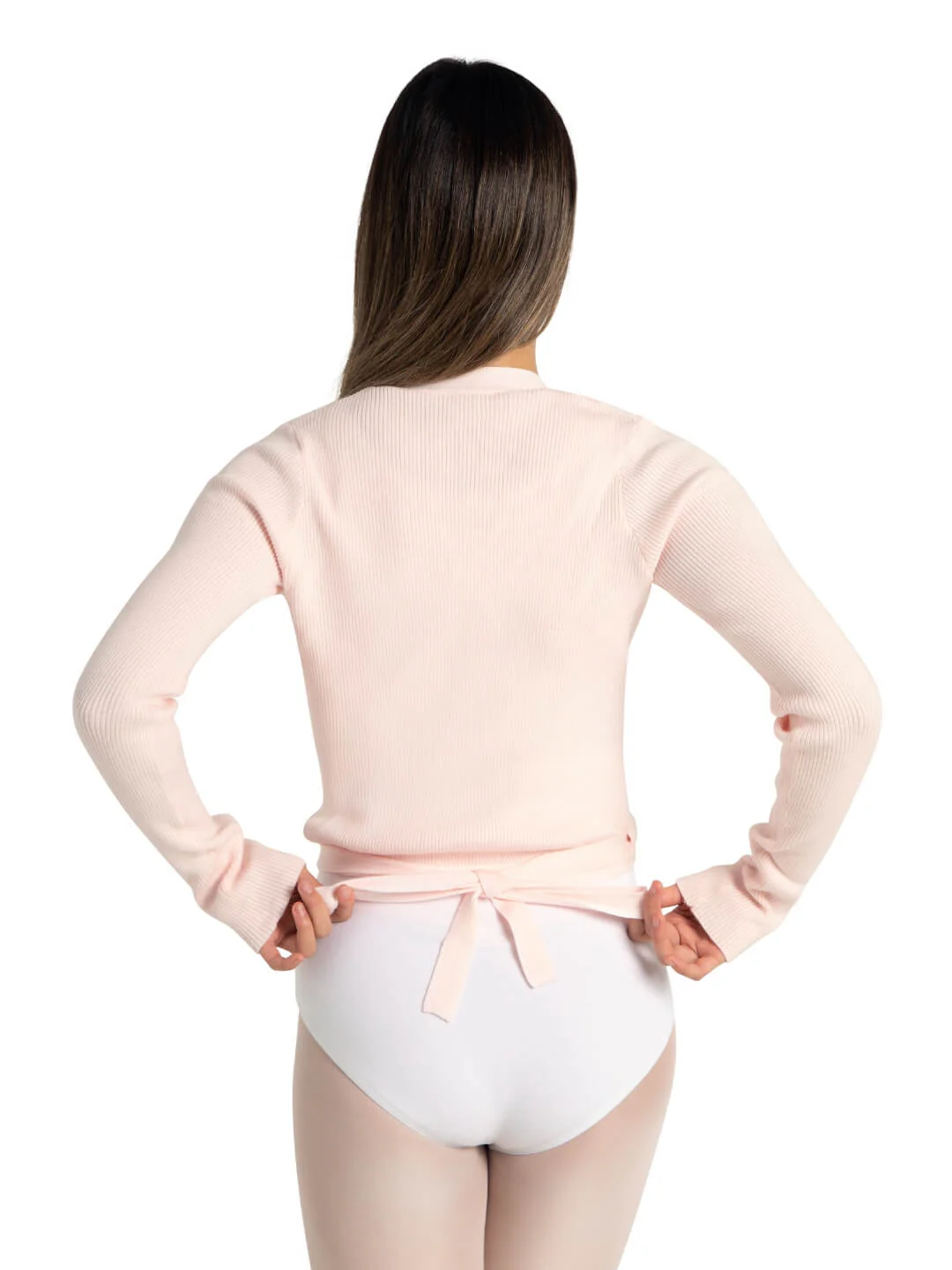 Ribbed Knit Wrap Sweater - Image 11