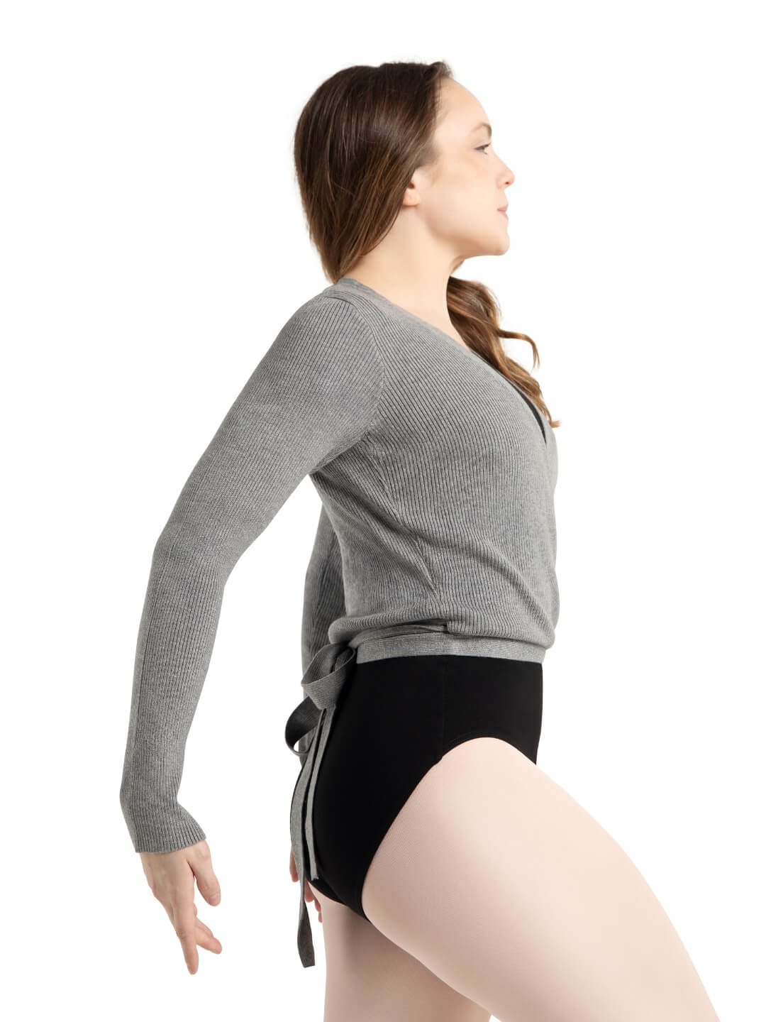 Ribbed Knit Wrap Sweater - Image 6