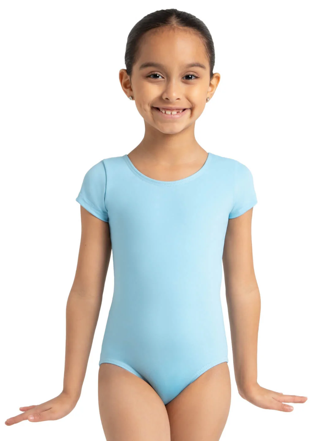 Team Basics Short Sleeve Leotard - Girls - Image 25
