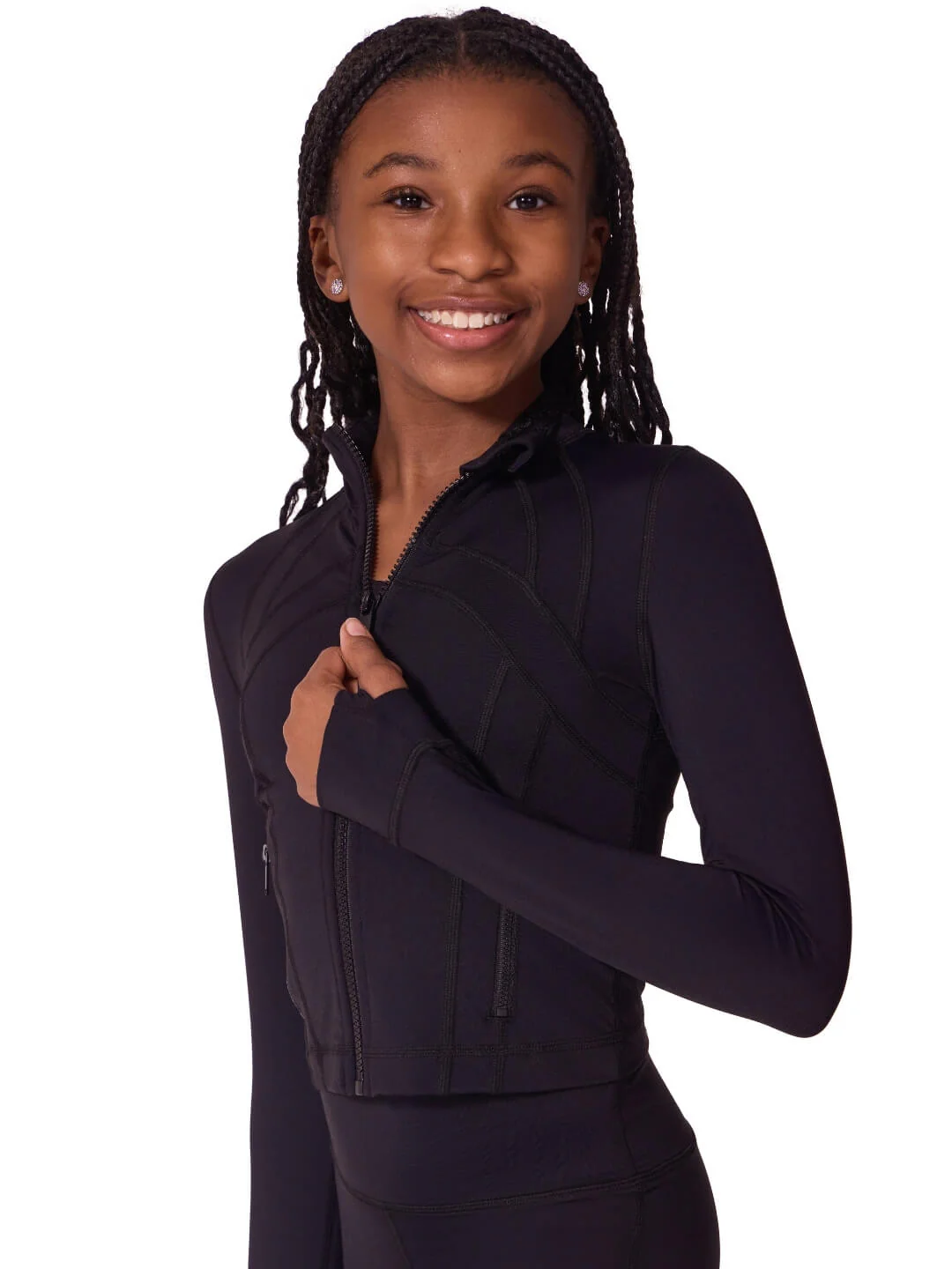 Soft Elegance Athletic Dance Jacket - Tween - Image 2