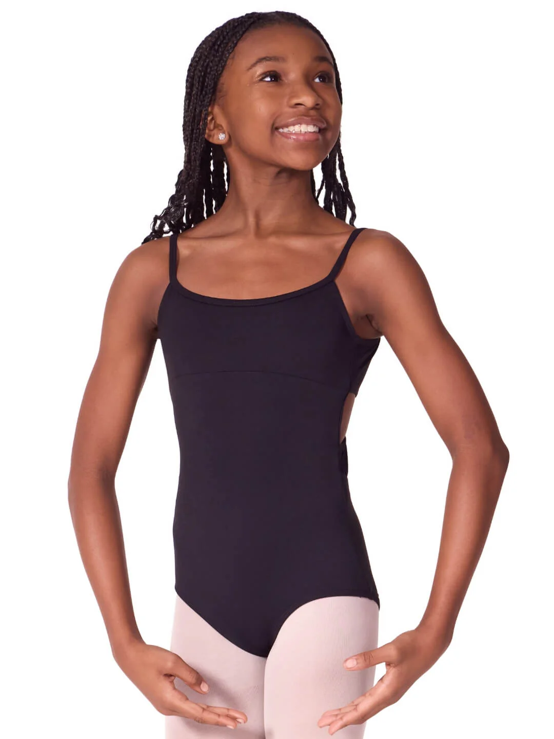 Soft Elegance Camisole Leotard with Twist Back - Tween - Image 2