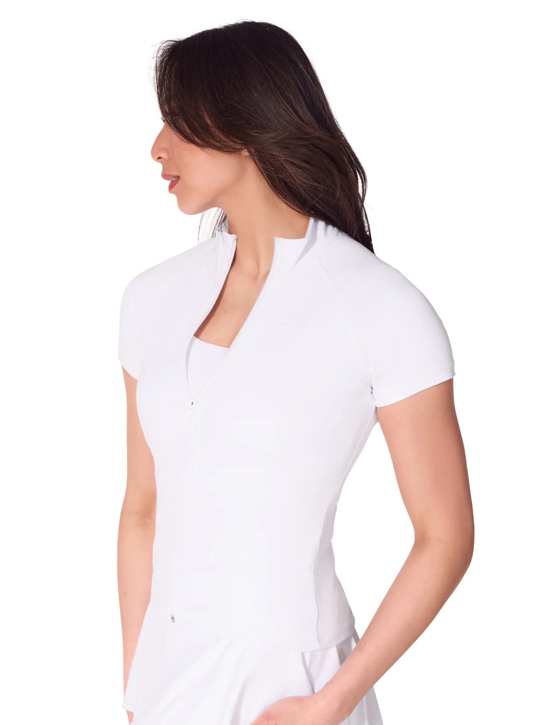 Studio Collection Short Sleeve Zip Top - Image 3