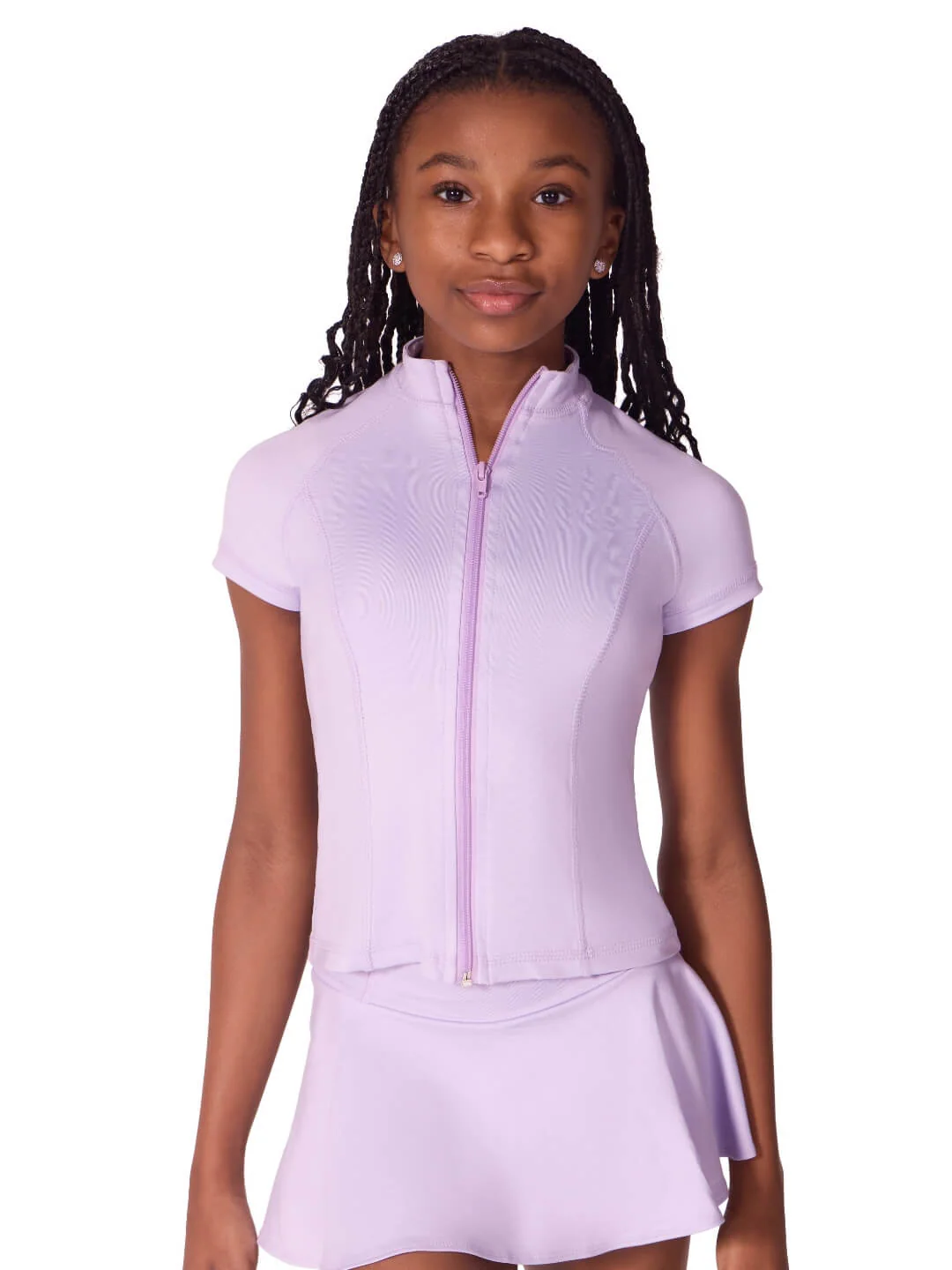 Studio Collection Short Sleeve Zip Top - Image 8